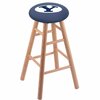 Holland Bar Stool Co Oak Counter Stool, Natural Finish, Brigham Young Seat RC24OSNat